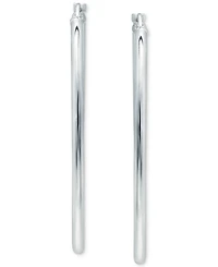 Giani Bernini Medium Oval Skinny Hoop Earrings in 18K Gold-Plated Sterling Silver, or Sterling Silver, 1-5/8", Created for Macy's