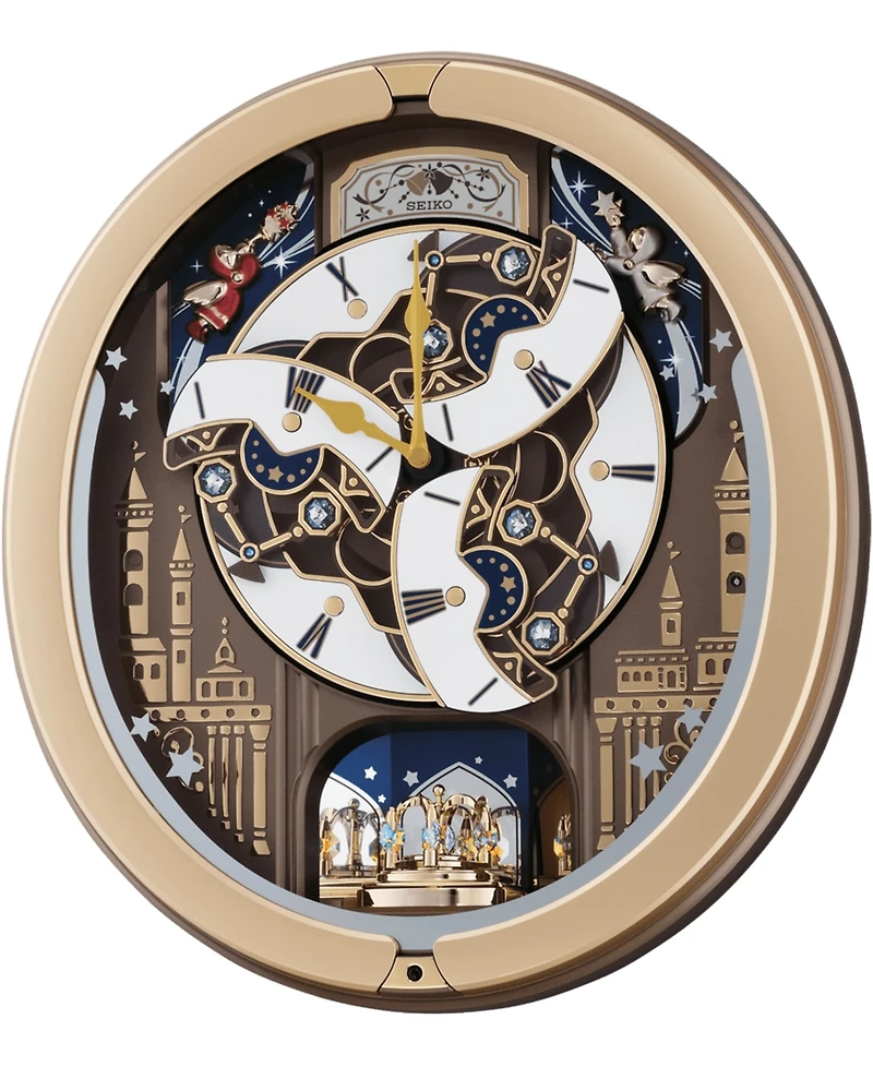 Seikos Melodies in Motion Gold-Tone Wall Clock