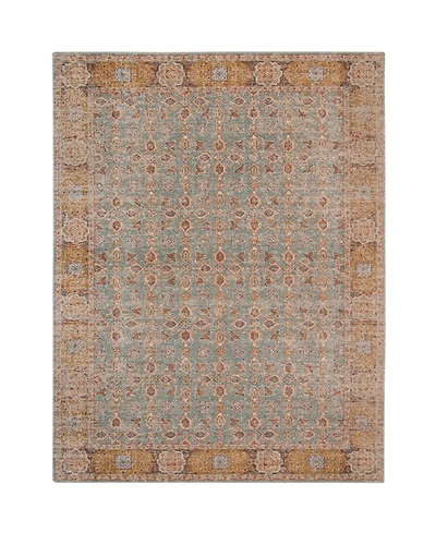 Amer Rugs Eternal Ete-27 Teal/ Gold 7'6" x 9'6" Area Rug