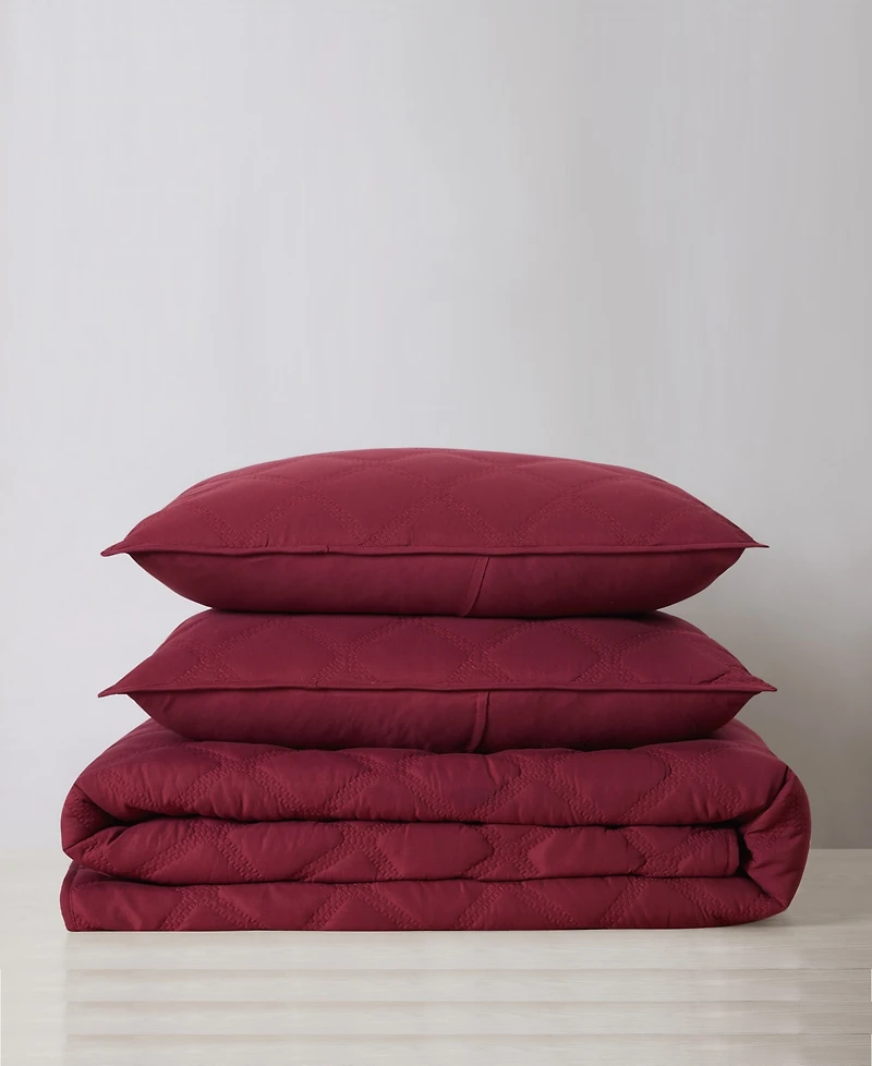 Truly Soft Everyday 3D Puff 3-Pc. Quilt Set, Full/Queen