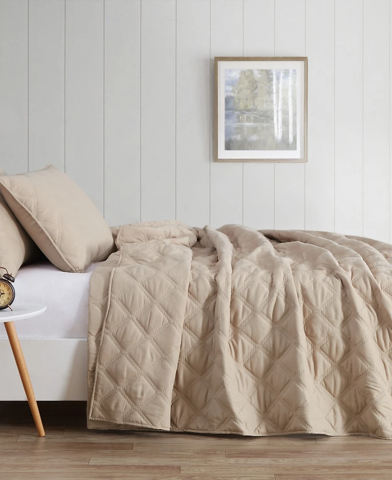 Truly Soft Everyday 3D Puff 3-Pc. Quilt Set, King