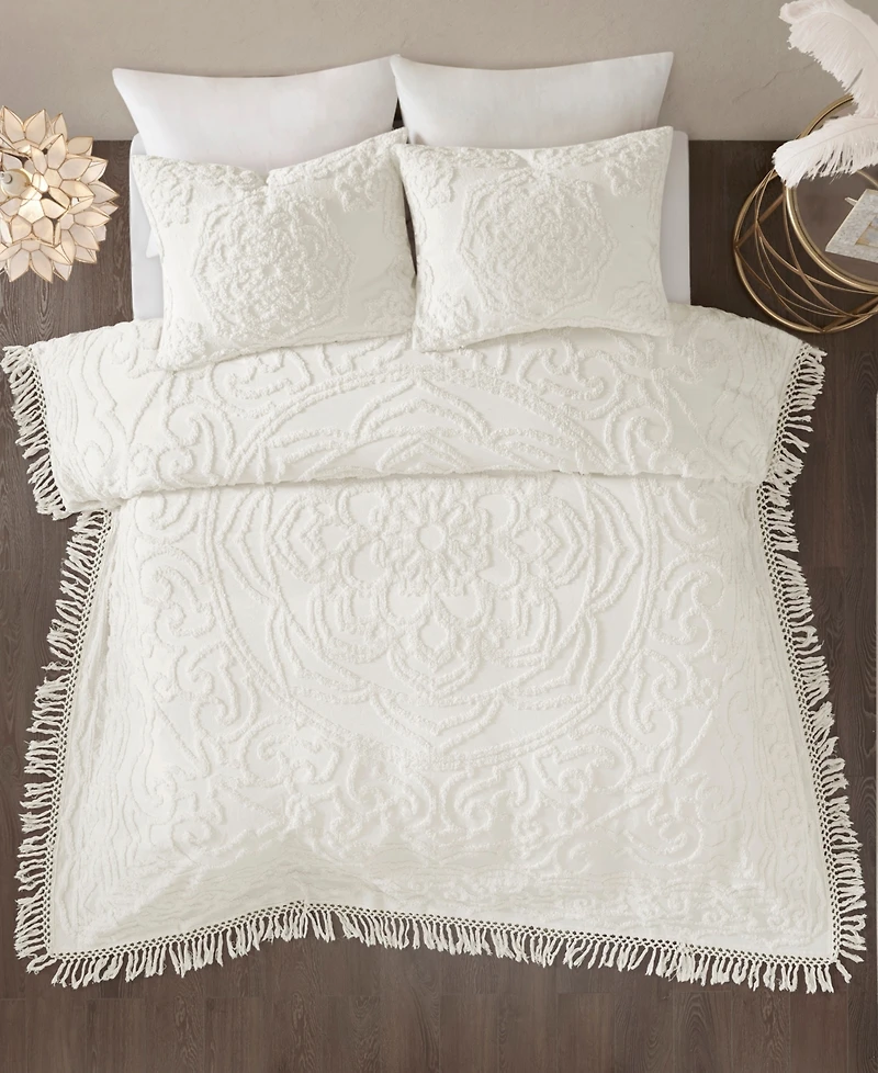 Madison Park Laetitia Medallion Fringe 2-Pc. Quilt Set, Twin/Twin Xl