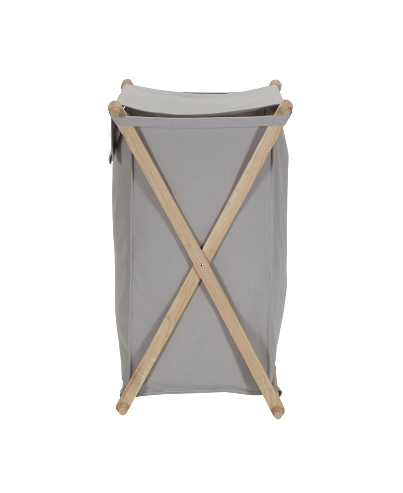 Wood X Frame Hamper