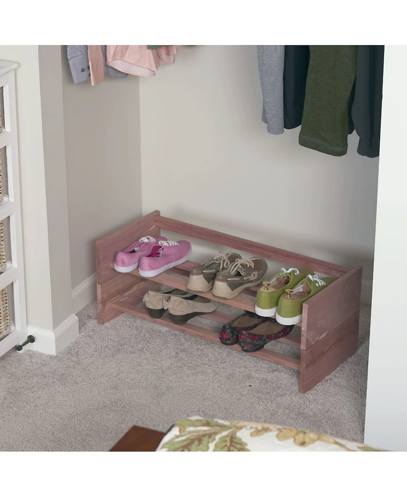 Household Essentials CedarFresh Stackable Cedar Shoe Rack