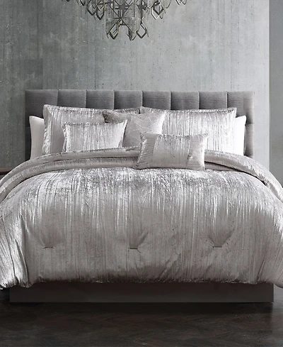 Riverbrook Home Turin Crinkle 7 Piece Comforter Set, Queen