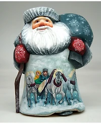 G.DeBrekht Woodcarved Hand Painted Dr Zhivago Santa Figurine