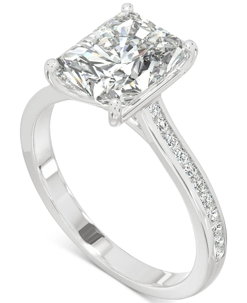 Charles & Colvard Moissanite Radiant Engagement Ring (2-7/8 ct. t.w. Dew) 14k White Gold