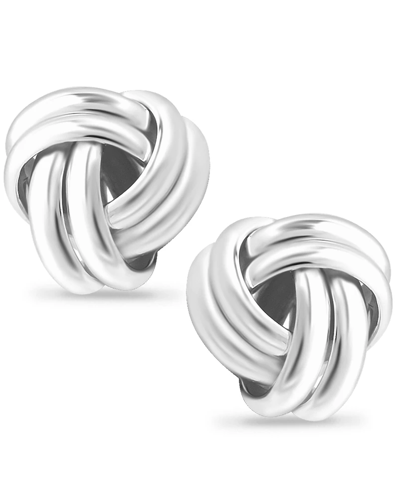 Giani Bernini Double Love Knot Stud Earrings in Silver or 18k Gold Over Silver, Created for Macy's