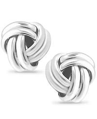 Giani Bernini Double Love Knot Stud Earrings in Silver or 18k Gold Over Silver, Created for Macy's