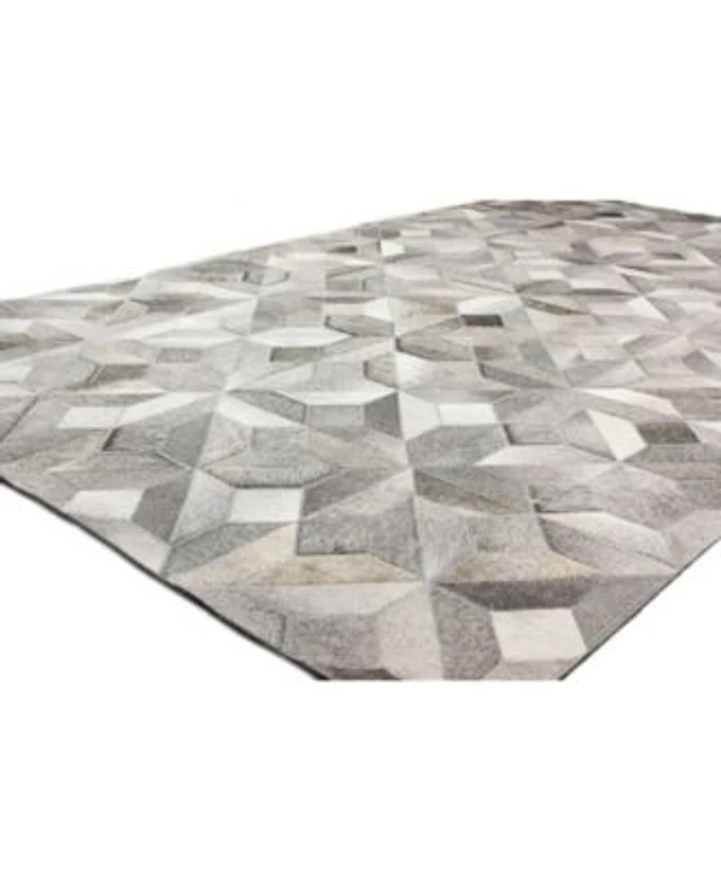 Bashian Cowhide Hie 04 Gray Area Rug