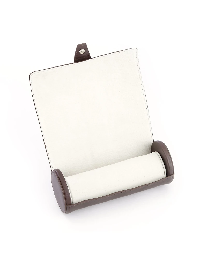 Royce New York Suede Lined Travel Watch Roll