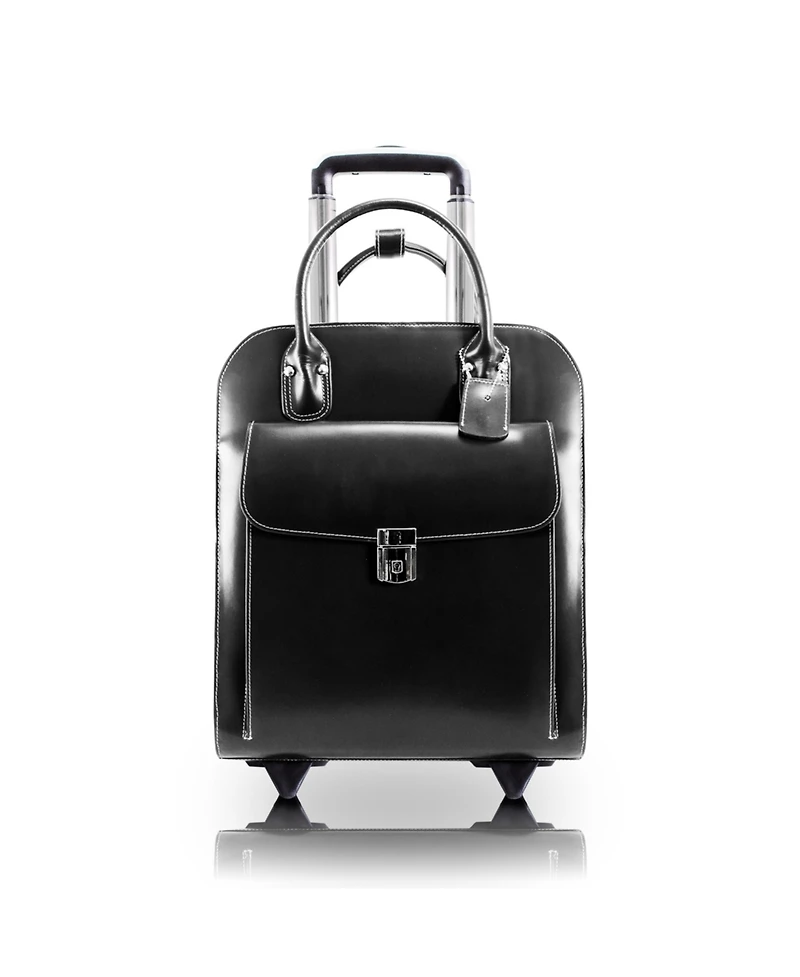 McKlein Uptown Leather Wheeled Laptop Briefcase