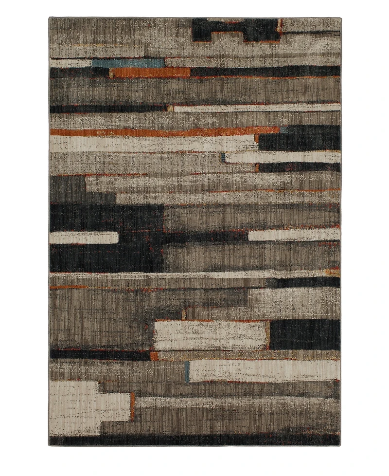 Closeout! Karastan Elements Compose Charcoal 5'3" x 7'10" Area Rug