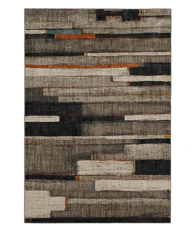Closeout! Karastan Elements Compose Charcoal 5'3" x 7'10" Area Rug