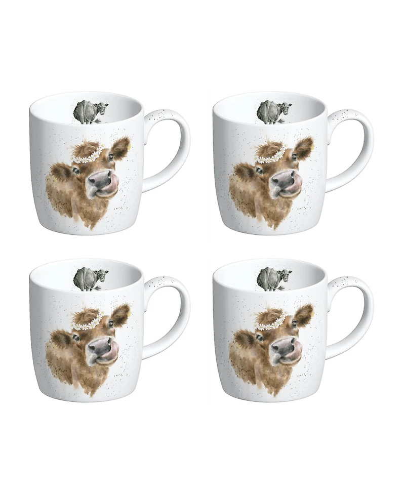 Royal Worcester Wrendale Designs Daisy Chain Mug - Set of 4