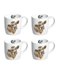 Royal Worcester Wrendale Designs Daisy Chain Mug - Set of 4