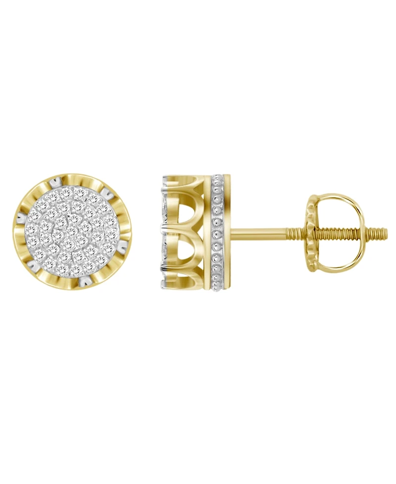 Men's Diamond (1/ ct.t.w.) Earring Set in 10k Yellow Gold