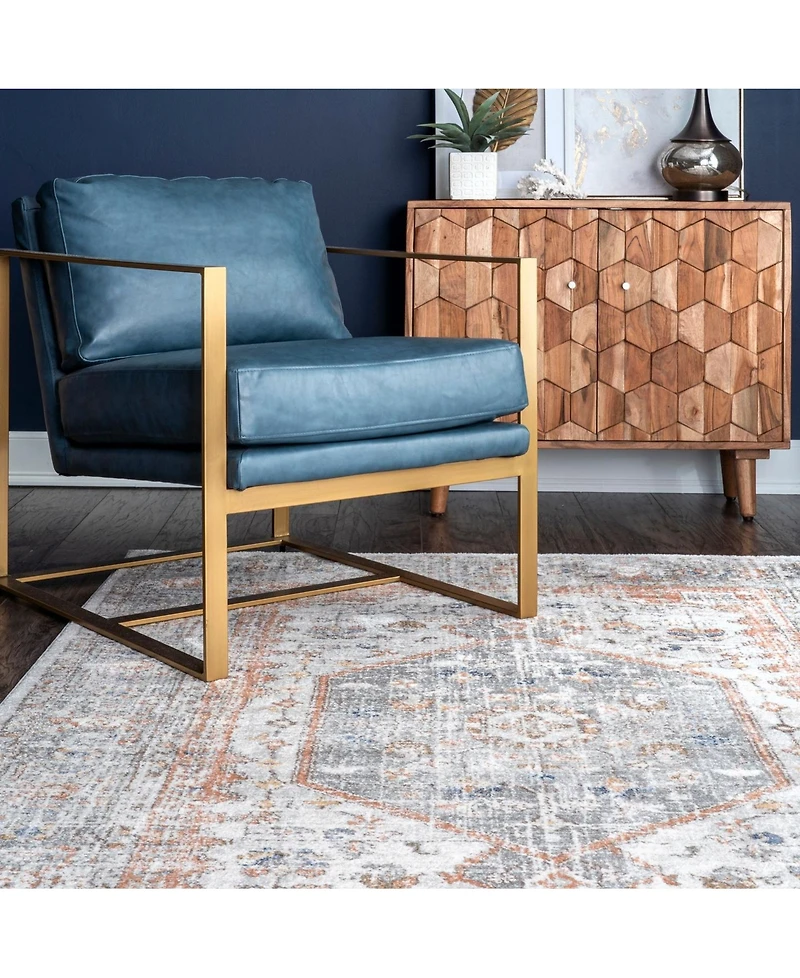 nuLoom Jacquie RZAB07C Silver 8' x 10' Area Rug