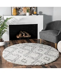nuLoom Iola OZSG18A White 5'3" x 7'6" Area Rug