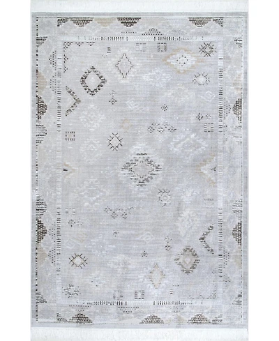 nuLoom Maida DCRS01A Silver 5' x 8' Area Rug