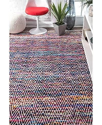 nuLoom Rochell VIAG01B Indigo 5' x 8' Area Rug