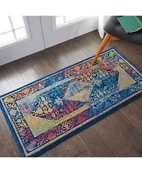 Nourison Home Ankara Global Anr04 Blue Multi Rug