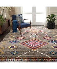 Closeout! Nourison Home Nomad NMD04 Aqua 8'10" x 12' Area Rug