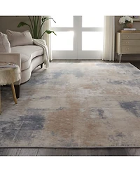 Nourison Home Rustic Textures RUS02 Beige and Gray 7'10" x 10'6" Area Rug
