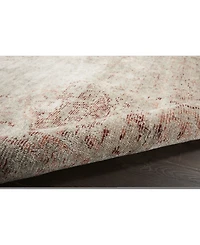 Nourison Home Lucent LCN07 Silver and Red 7'9" x 9'9" Area Rug