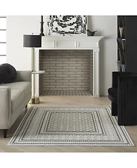 Nourison Home Key Largo KLG02 Silver 4' x 6' Outdoor Area Rug