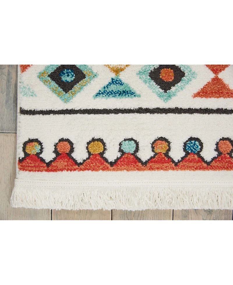 Nourison Home Navajo NAV06 White 5'3" x 7'6" Area Rug