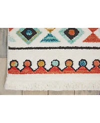 Nourison Home Navajo NAV06 White 5'3" x 7'6" Area Rug