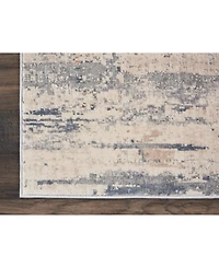 Nourison Home Rustic Textures RUS04 Beige and Gray 3'11" x 5'11" Area Rug