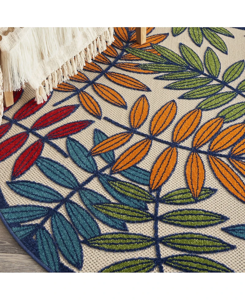 Nourison Home Aloha ALH18 Multi 4' Round Rug