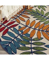 Nourison Home Aloha ALH18 Multi 4' Round Rug