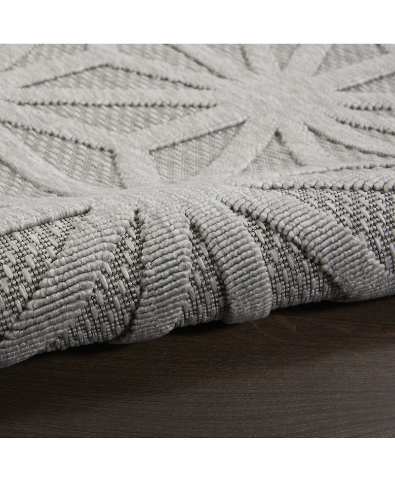 Nourison Home Cozumel CZM01 Silver 8'10" x 11'10" Outdoor Area Rug