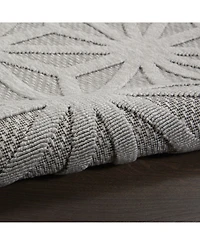 Nourison Home Cozumel CZM01 Silver 8'10" x 11'10" Outdoor Area Rug