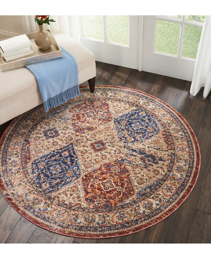 Closeout! Nourison Home Lagos LAG04 Mist 5'3" x 7'6" Area Rug