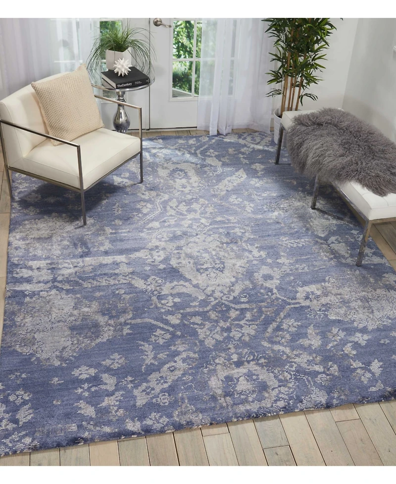 Nourison Home Lucent LCN06 Blue 7'9" x 9'9" Area Rug