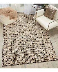 Nourison Home Deco Mod DEC02 Black 5'3" x 7'4" Area Rug