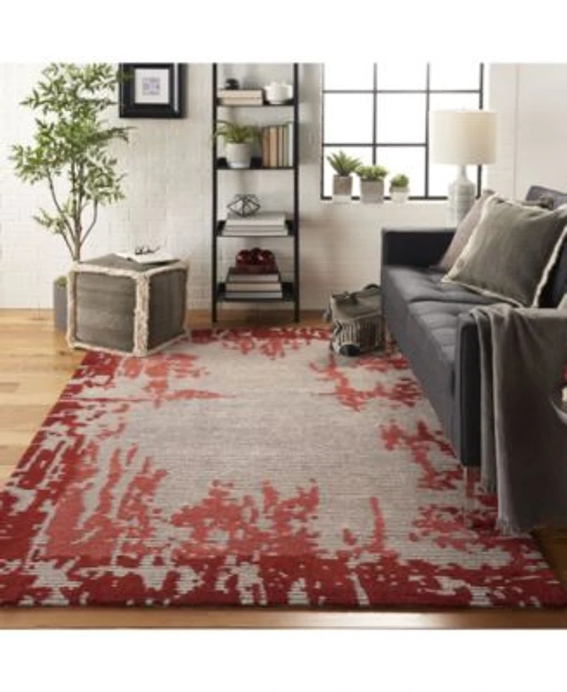 Nourison Home Symmetry Smm02 Beige Red Rug