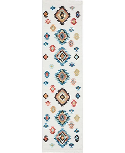 Nourison Home Navajo NAV07 White 2'2" x 7'9" Runner Rug