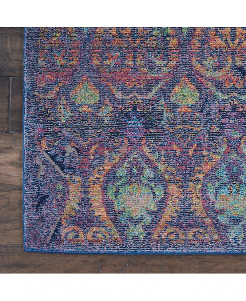 Nourison Home Ankara Global ANR08 Navy and Multi 4' x 6' Area Rug