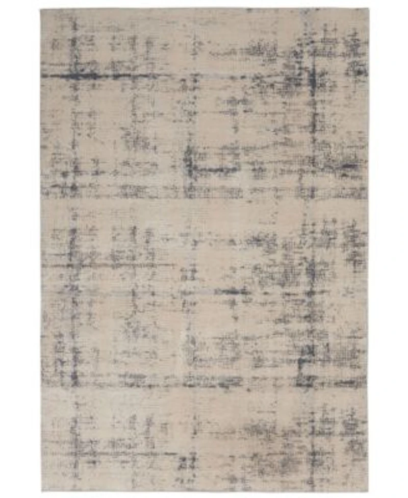 Nourison Home Rustic Textures Rus06 Ivory Blue Rug