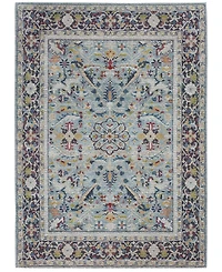 Nourison Home Ankara Global ANR14 Teal and Multi 7'10" x 9'10" Area Rug