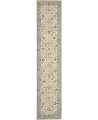 Nourison Home Living Treasures LI16 Ivory and Aqua 2'6" x 12' Runner Rug