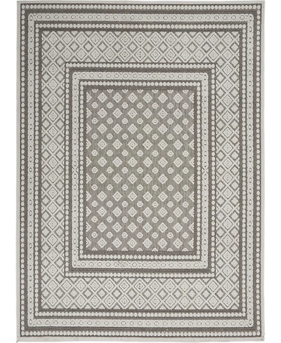 Nourison Home Key Largo KLG02 Silver 4' x 6' Outdoor Area Rug