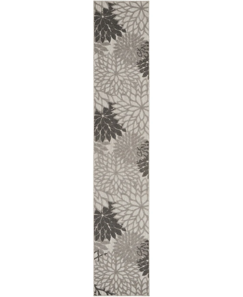 Nourison Home Aloha ALH05 Silver 2'3" x 8' Runner Rug