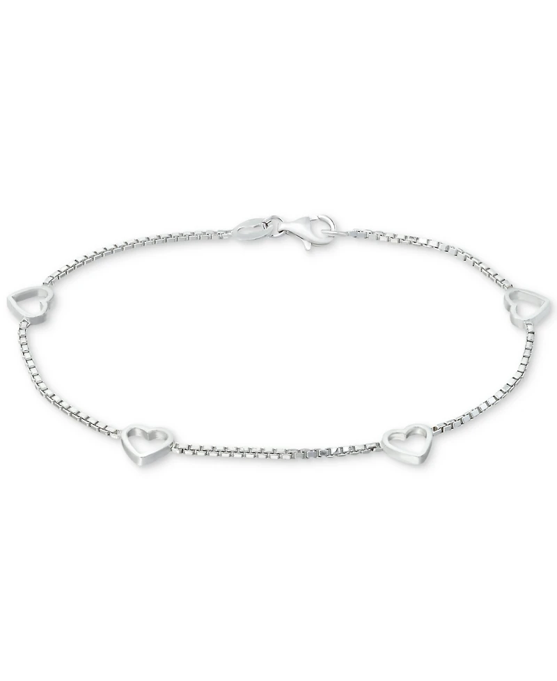 Giani Bernini Sterling Silver Bracelet, Open Heart Chain