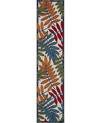 Nourison Home Aloha ALH18 Multi 2'3" x 10' Runner Rug